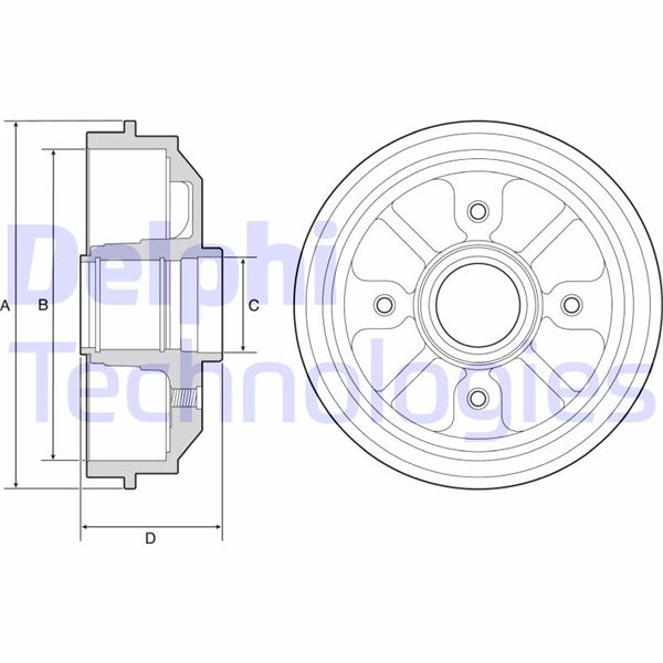 ARKA FREN KAMPANASI PEUGEOT P306 93>01 P309 89>93 CITROEN XSARA 98>05 - DELPHI - OEM 4247.32-9478267980