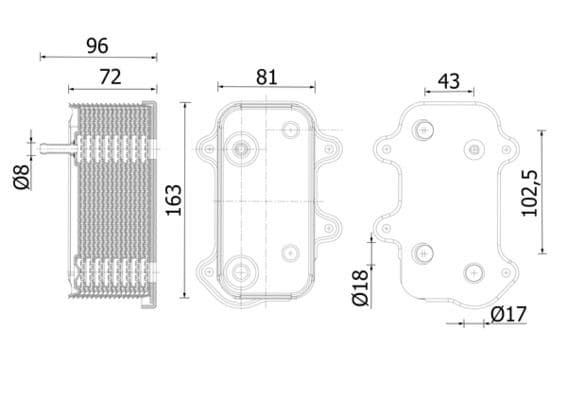 OİL COOLER. ENGİNE OİL PORSCHE BOXTER