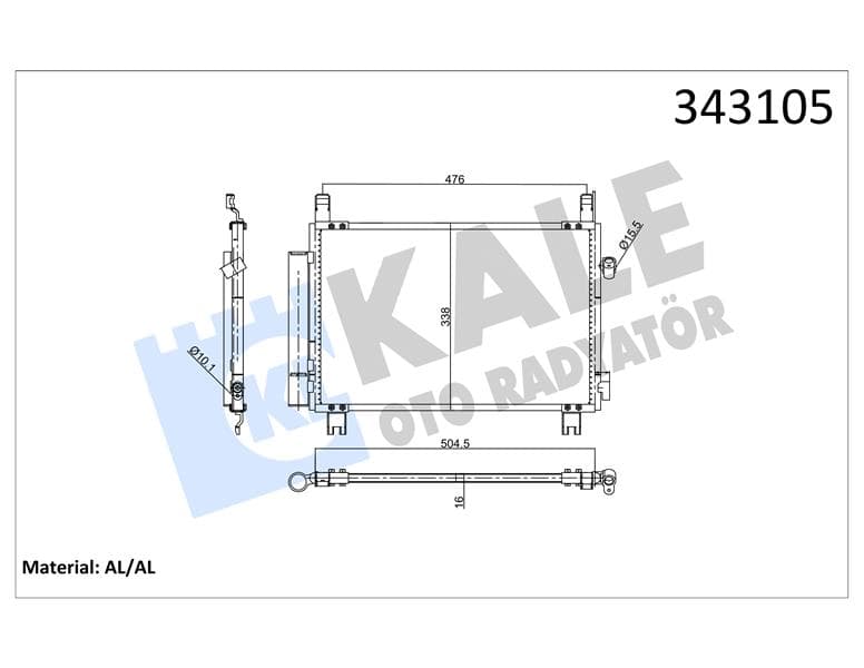 KLİMA KONDENSERİ TOYOTA YARIS (AL-AL)