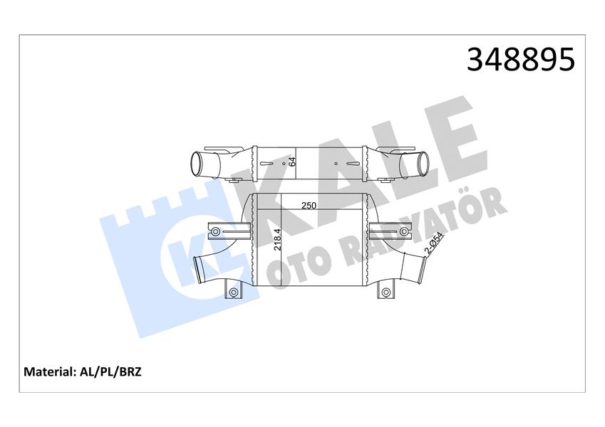 TURBO RADYATÖRÜ (INTERCOOLER)P4008 13>C4 12>ASX 10>LANCER VIII - KALE - OEM 1530A093