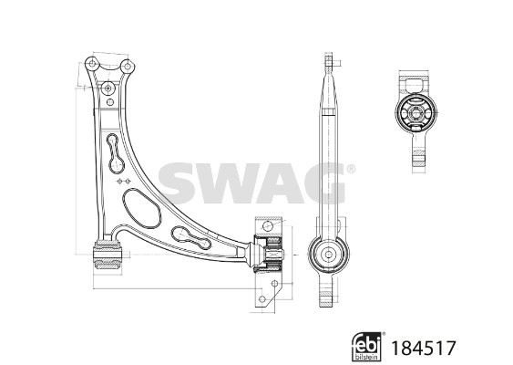 SALINCAK YATAKLARA SAHİP SEAT (FEBI 184517) - SWAG - OEM 1K0407152AD